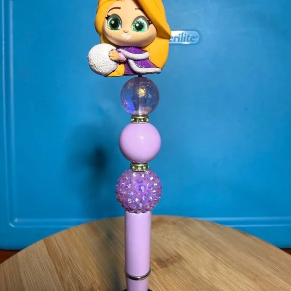 Disney Doorable Rapunzel From Tangled Beaded Refillable Pen - Picture 3 of 3